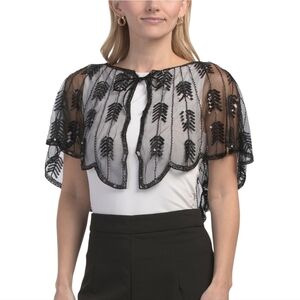 🖤🔹️Lulla Collection 🔹️Elegant Black Sheer Evening  Capelet